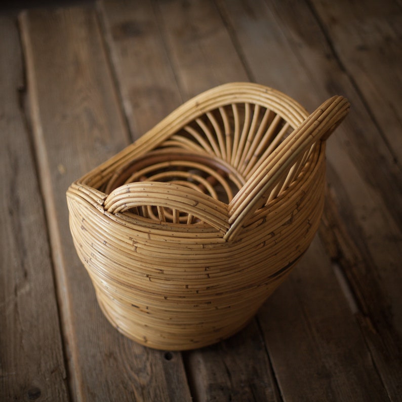 Chaise en rotin naturel fabriquée à la main pour enfant image 5