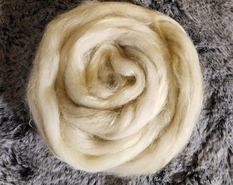 Merino, Tussah Silk, Flax/Linen Top Blend