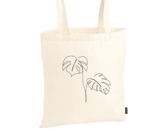 Tote Bag Cotton Bag Cloth Bag Jute Bag Tote Bag Bag Cotton Minimalist Lineart feminism | "Palm leaves"