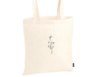 Tote Bag Cotton Bag Cloth Bag Jute Bag Tote Bag Bag Cotton Minimalist Lineart feminism | "Herbs"