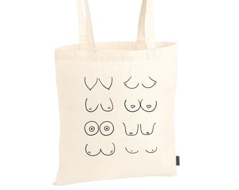 Tote Bag Cotton Bag Cloth Bag Jute Bag Tote Bag Bag Cotton Minimalist Lineart | "8 breast"