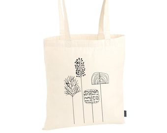 Tote Bag Cotton Bag Cloth Bag Jute Bag Tote Bag Bag Cotton Minimalist Lineart | "4 trees"
