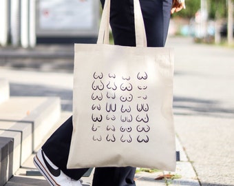 Tote Bag Cotton Bag Cloth Bag Jute Bag Tote Bag Bag Cotton Minimalist Lineart feminism | &quot;28 breast&quot;