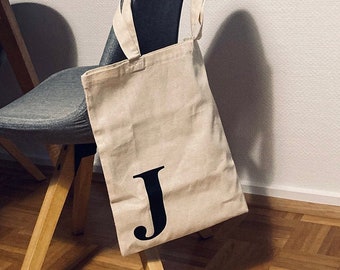 Personalized Cotton Bag Letter Letter Individually | Totebag Carrying Bag Fabric Bag Jute Bag Bag Mom Valentine's Day Gift