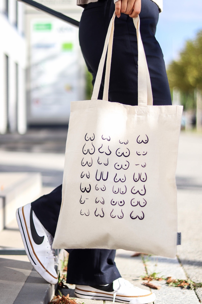 Tote Bag Cotton Bag Cloth Bag Jute Bag Tote Bag Bag Cotton Minimalist Lineart feminism 28 breast image 7