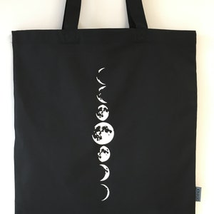 Tote Bag Cotton Bag Cloth Bag Jute Bag Tote Bag Bag Cotton Minimalist Lineart moon phases image 9