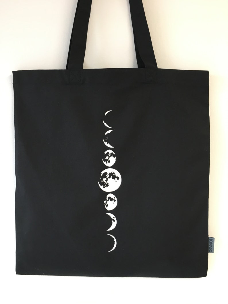 Tote Bag Cotton Bag Cloth Bag Jute Bag Tote Bag Bag Cotton Minimalist Lineart moon phases image 9