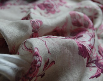 Ralph Lauren Ashfield Floral Voile - VIntage Wine Fabrics