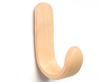 Curva J Ganci Ganci da parete Ganci in legno Ganci appendiabiti Ganci appendiabiti per corridoio Soggiorno Appendiabiti Decorazioni per la