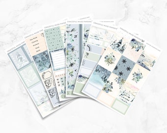 CHOOSE YOUR FOIL || Winter Wonderland  || Weekly Kit | Standard Vertical Planner Kit | Planner Stickers | 054
