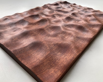 Amazing Abstract Sapele Ripple Wall Art (Voronoi) Sculpture (Tapered)