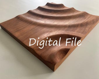 CNC File for Woodworking Ripple Wall Art (Double Ripple)