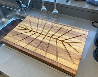 Hand Finished Iroko Sink Drainer - Unique Design