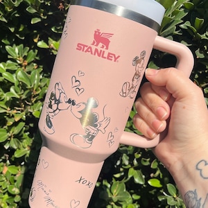 Mickey and Minnie 40 ounce Laser Engraved Stanley Tumbler