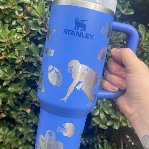Customizable Football Sports Team 40 ounce Laser Engraved Stanley Tumbler