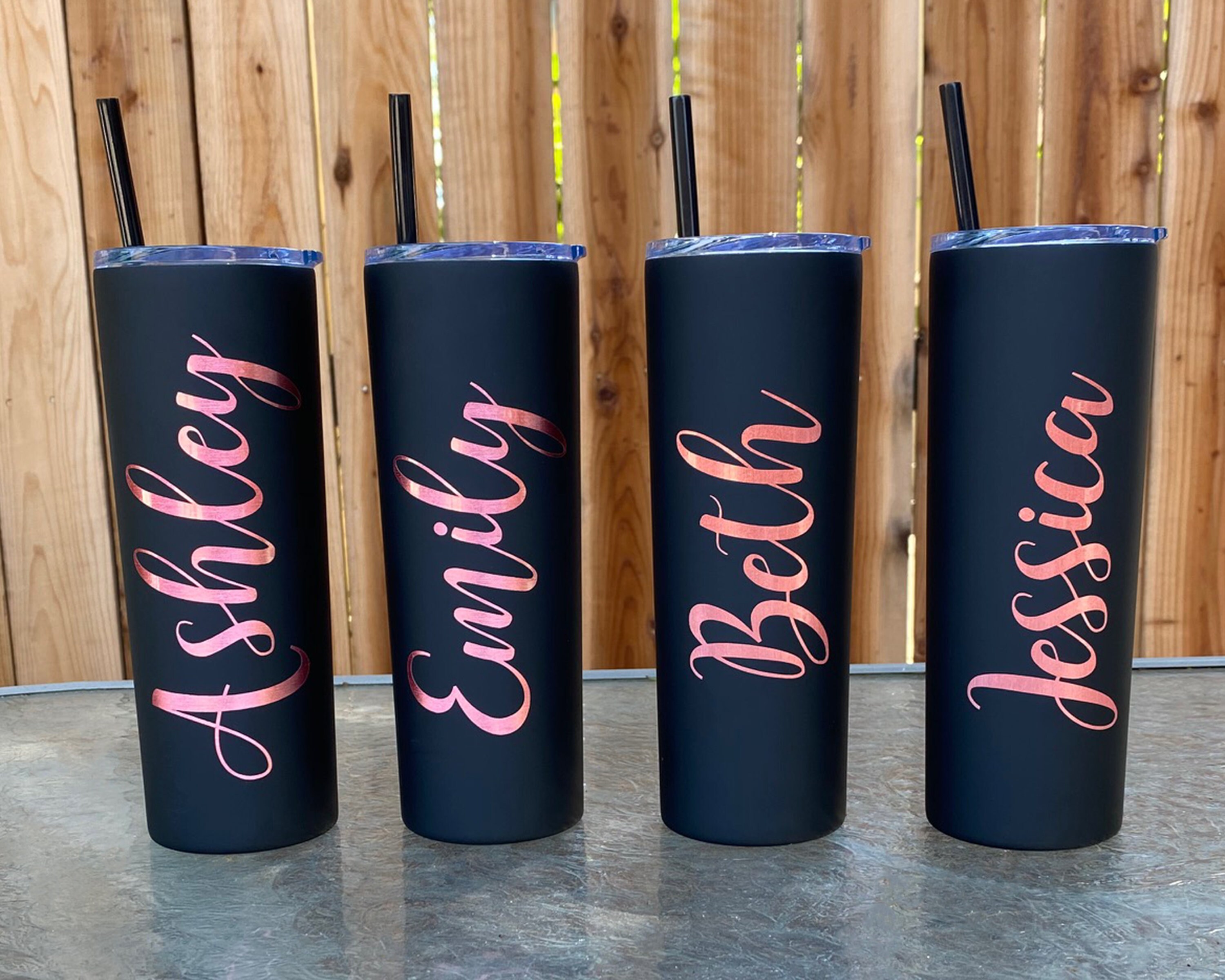 Personalized Beverage Drink Tumbler for Bridesmaid or Etsy 日本
