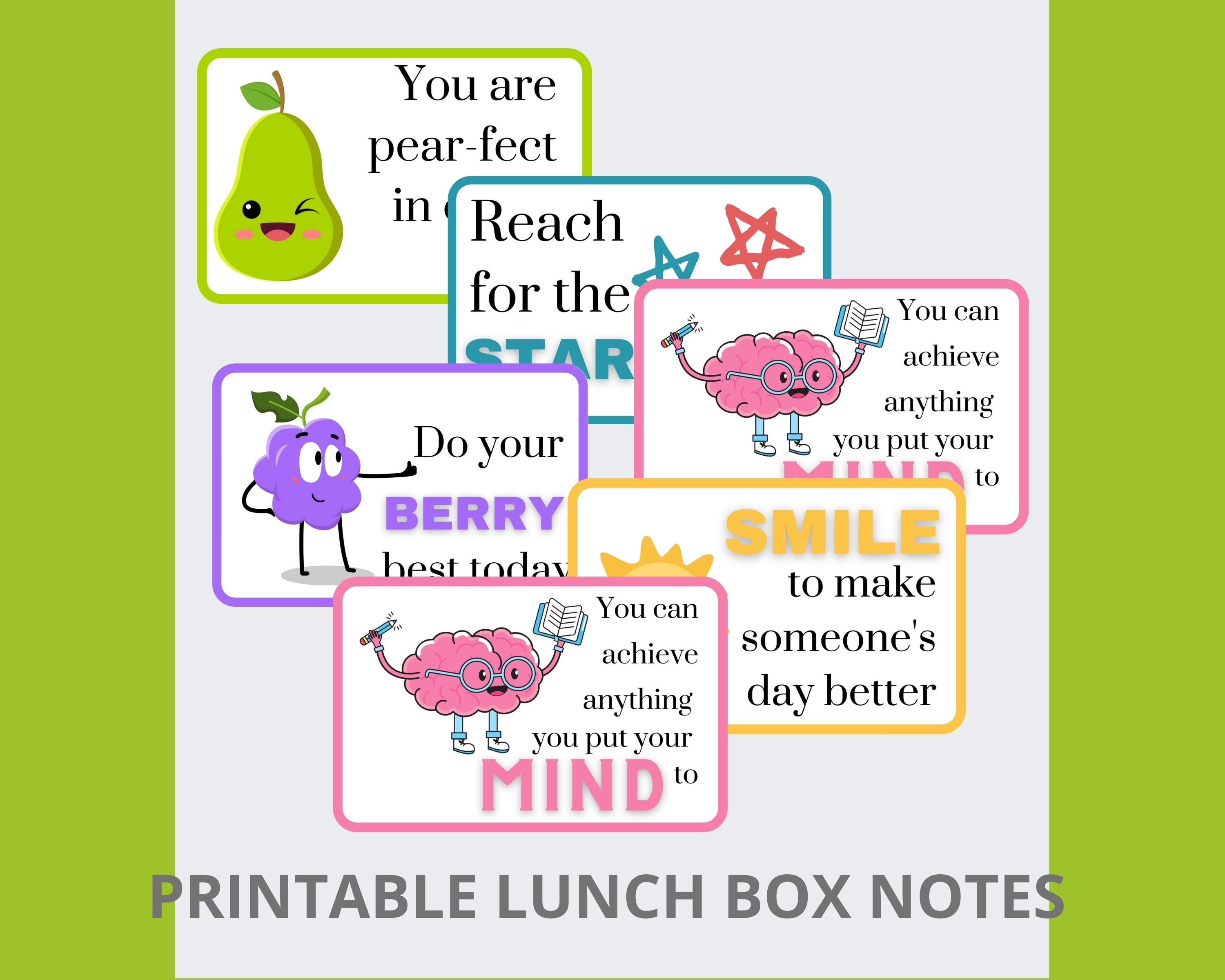 Sistema Lunch Containers 80 PCS For Kids - Positive Affirmation Cards ...