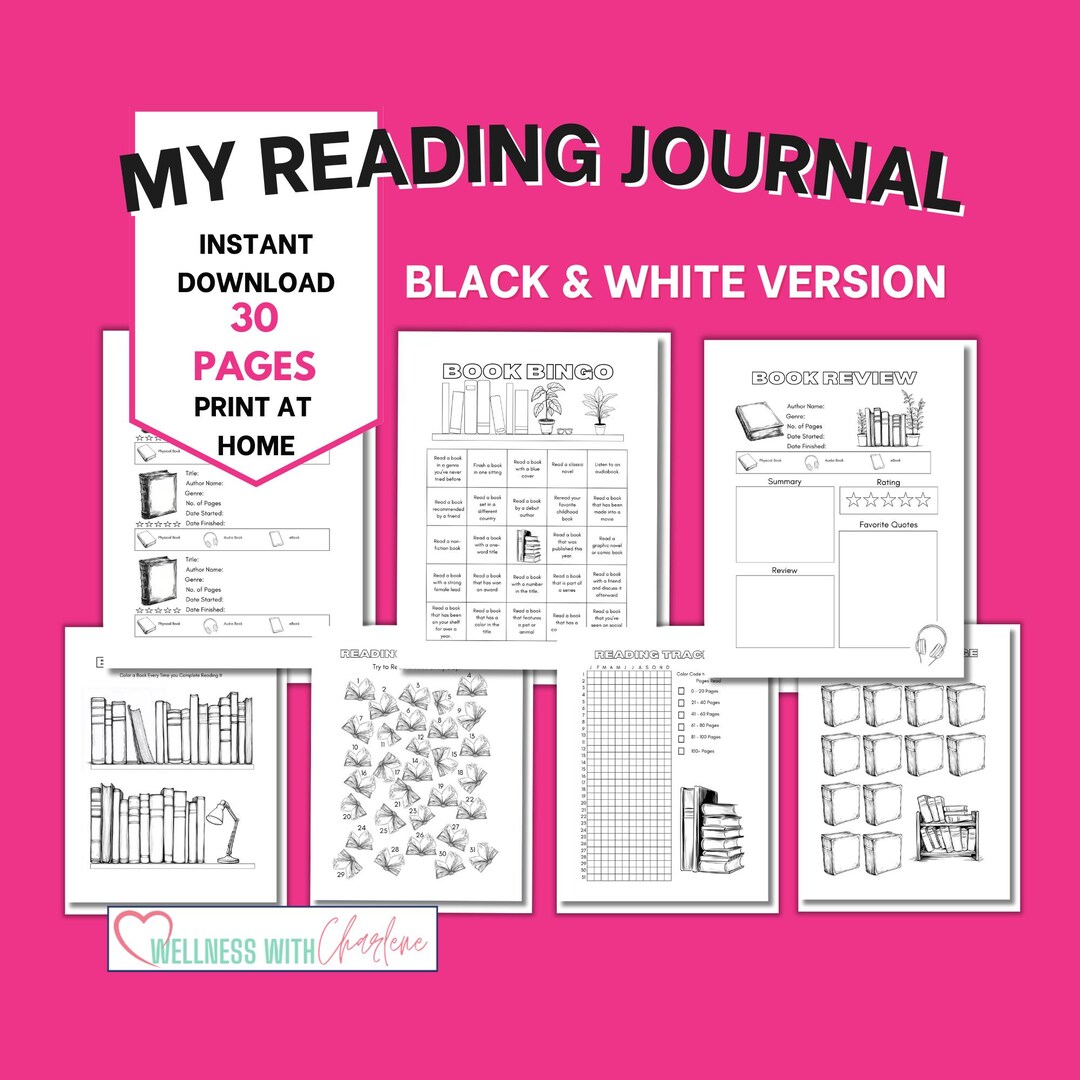 Book Reading Journal Book Log Reading Planner Reading Tracker Book ...