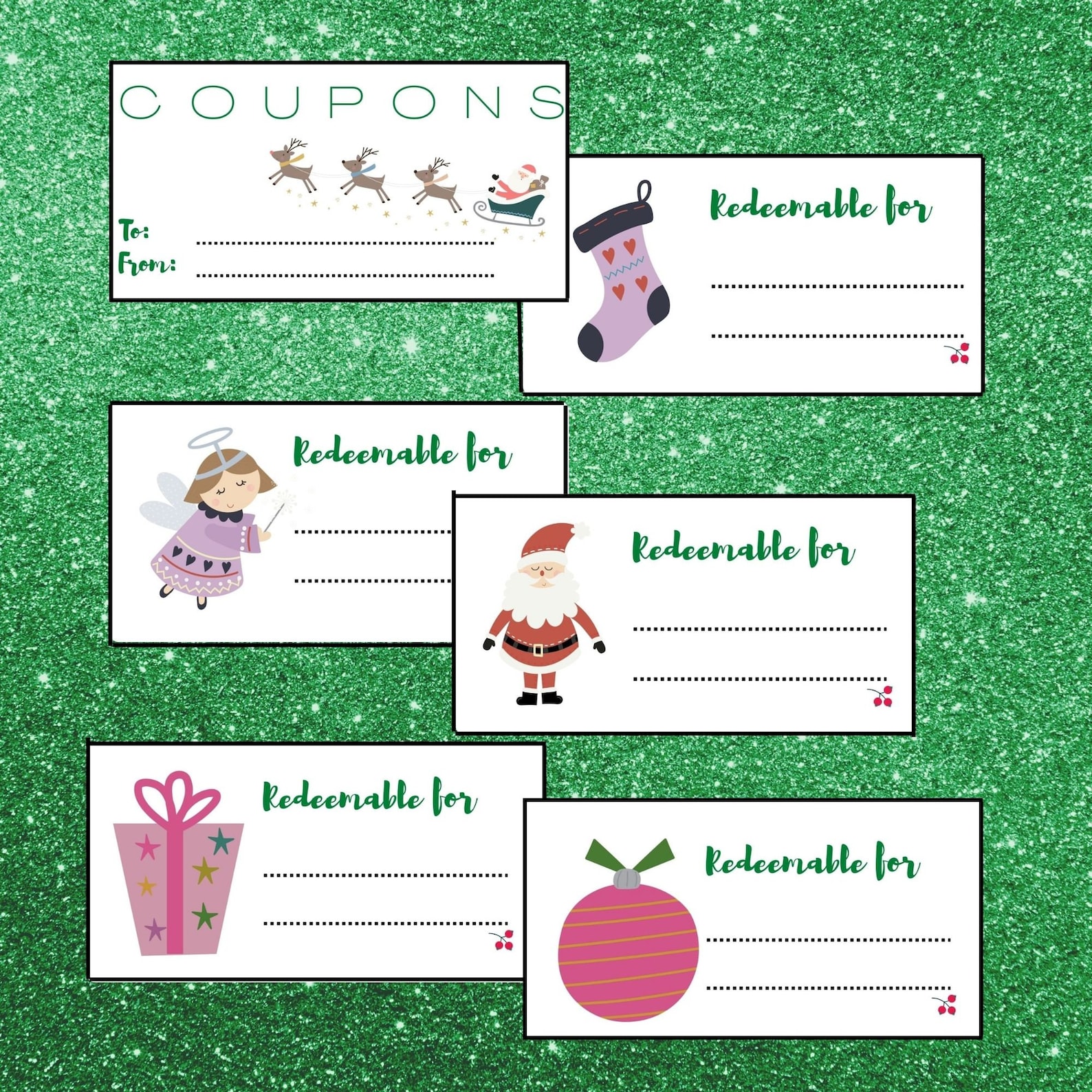 Christmas Coupons Voucher Gift for Christmas Gifts From Children Kids