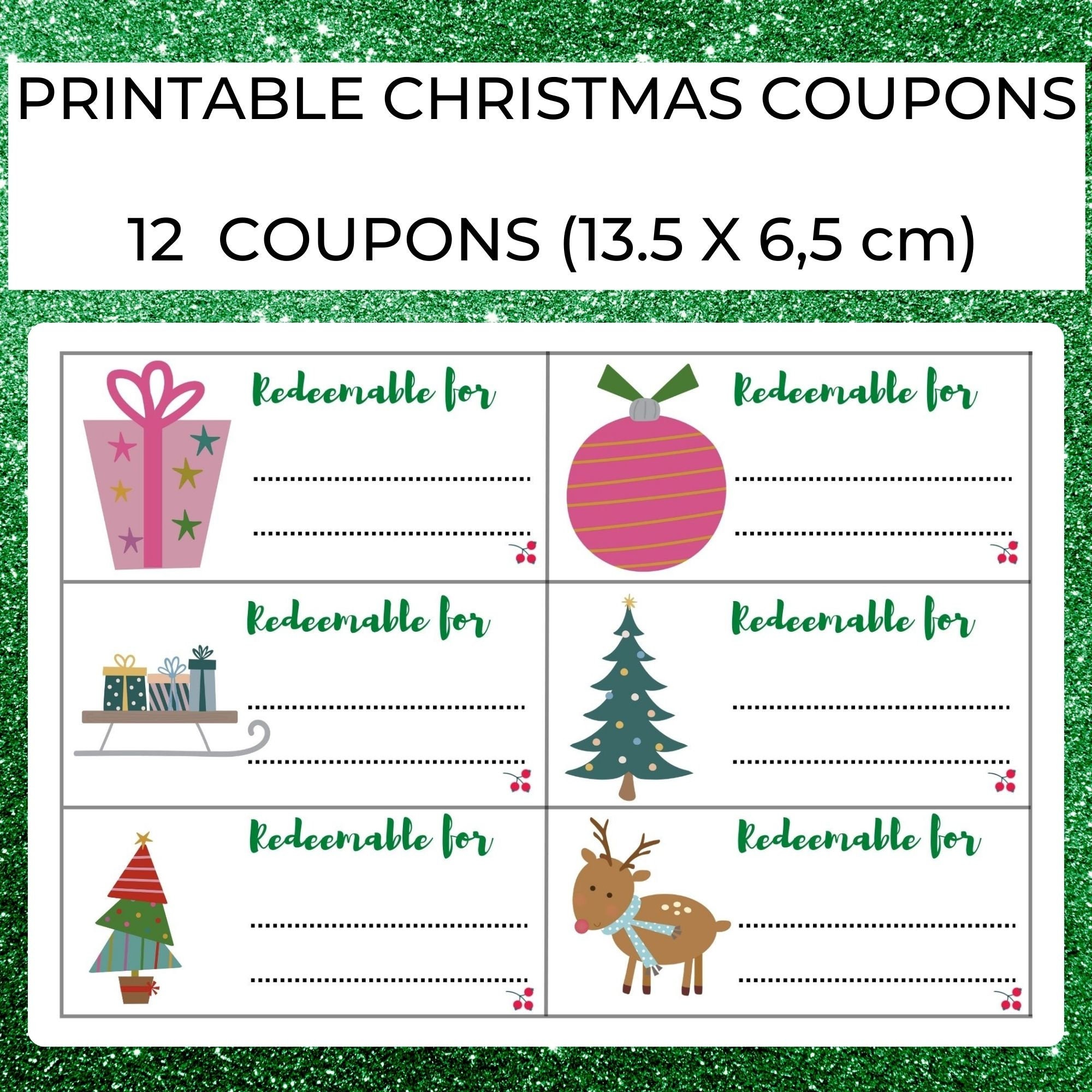 Christmas Coupons Voucher Gift for Christmas Gifts From Children Kids