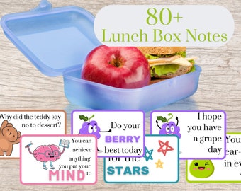 30 Lunchbox Notizkarten Für Kinder – 5 Designs, Leere Innenseite, Für Positive Botschaften Von Eltern