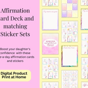 72 Affirmationskarten für Kinder druckbar, positive Affirmationskarten für Kinder, Motivationskarten, Positivitätskarten für Kinder, tägliche Affirmation