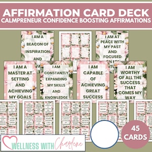 Affirmation Cards Printable, Entrepreneur Affirmations Digital Download, Confidence Affirmation Cards Deck, Positive Affirmation Cards PDF