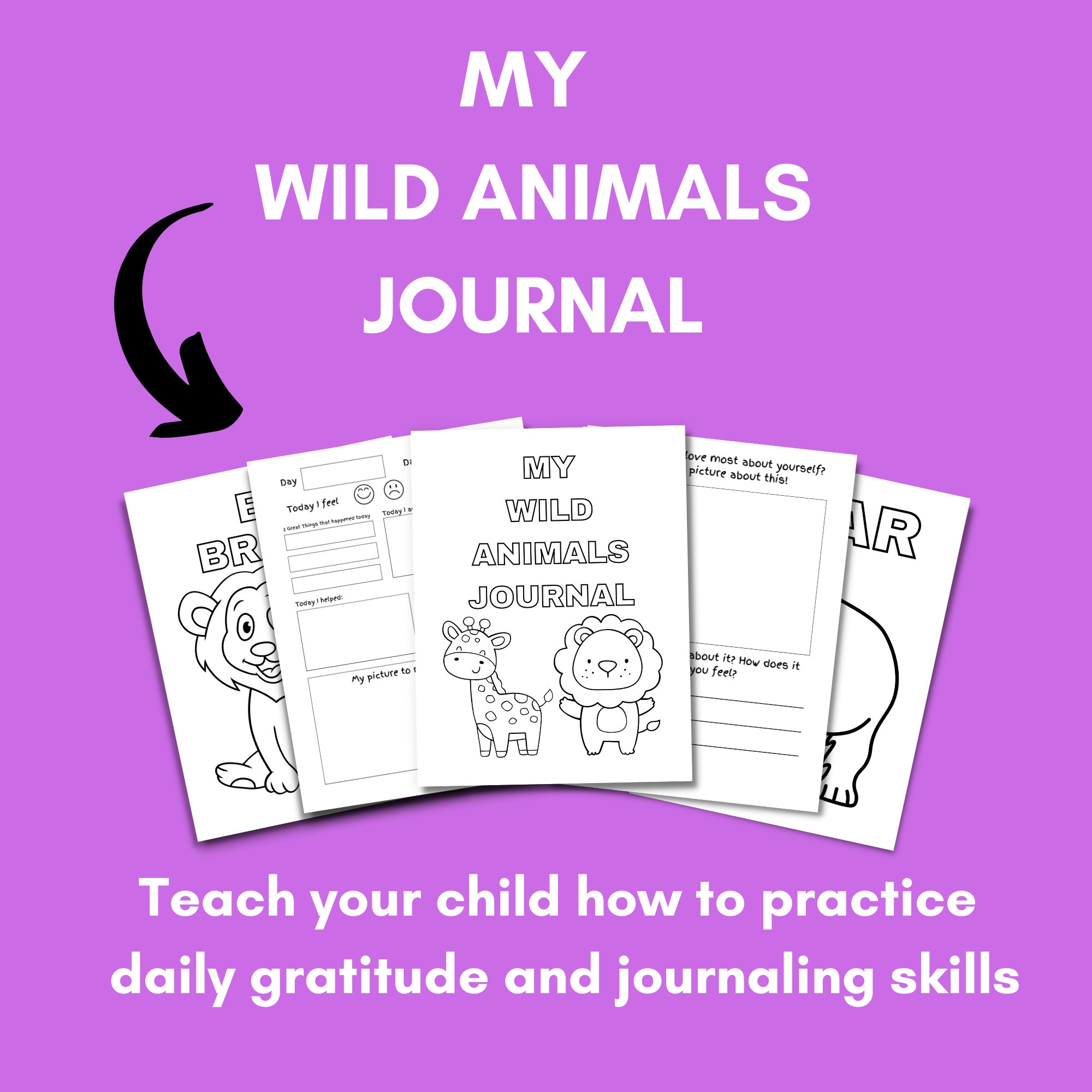 Kids Daily Journal | Printable Kids Journal | Printable Journal Pages ...