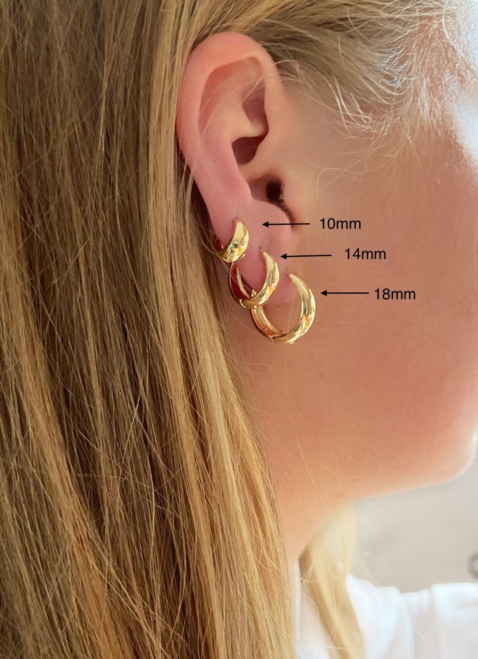 9mm Gold Hoop Etsy Australia