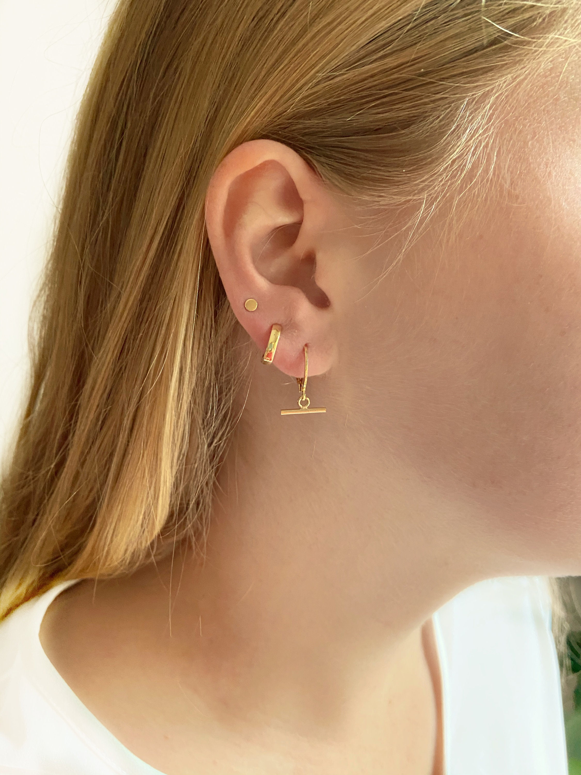 14k Gold Filled Huggie Hoop Earrings Mini Hoops Small Everyday Etsy