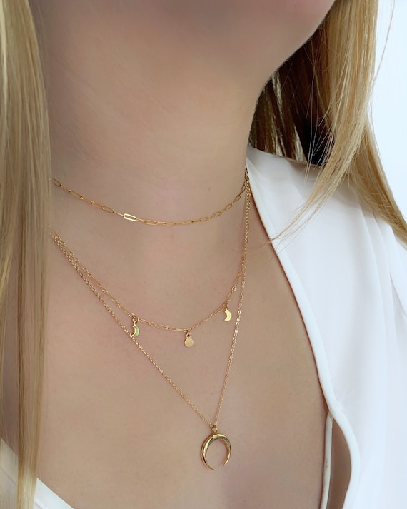 Delicate choker necklace gold online
