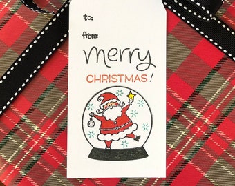 Snow Globe Christmas Tags- Sets of 6 or 12