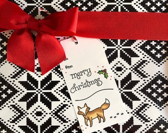 Woodland Creature Christmas Tags, Set of 6 or 12