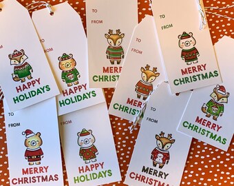 Twelve Holiday Sweater Tags