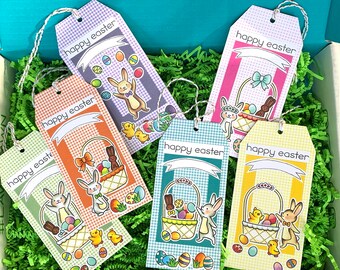 Gingham Easter Tags- Set of 6