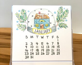 2022 Desk Calendar Mini Desk Calendar 2022 Monthly | Etsy
