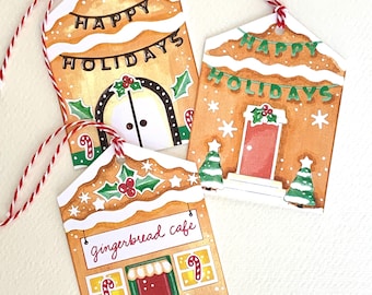 Gingerbread House Christmas Tags- Sets of 6 or 12