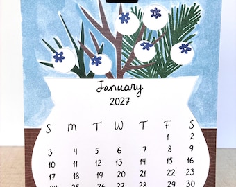 2027 Desk Calendar- Modern Plants