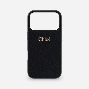Black Saffiano Leather Embossed iPhone 13, 12 and 11 Pro Max Case Mini Xs Xr X 8 Plus 7 Monogram Initials Customised Hot Foil Personalised