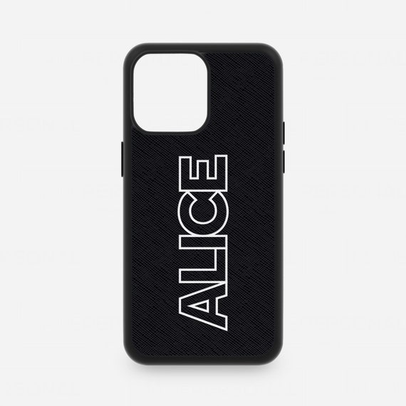Personalised Leather Phone Case, iPhone 15 Pro Max Saffiano
