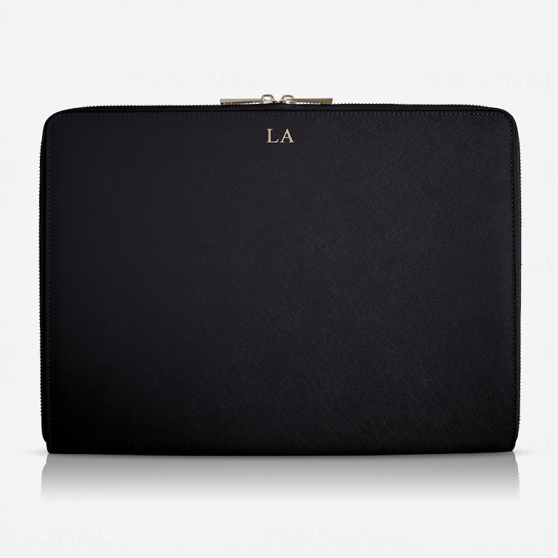 15 inch Leather Laptop Case, 15.3 inch MacBook Air M4, M3 and M2 Personalised Laptop Sleeve, Genuine Saffiano Leather image 4