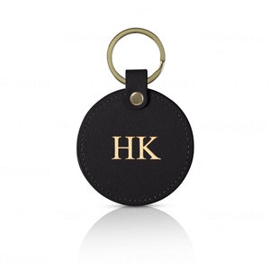 Acrylic Circle Blanks Keyring Set, Black Tassels, Keyrings