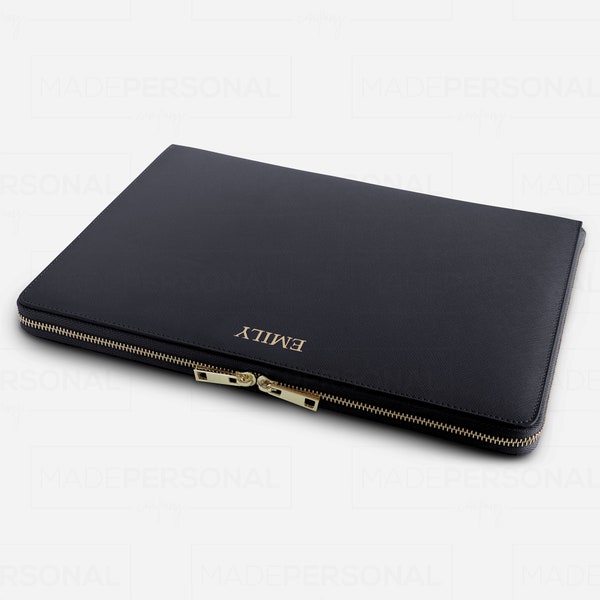15 Zoll Leder Laptoptasche, 15,3 Zoll Macbook Air M2 Personalisierte Laptophülle, echtes Saffiano Leder