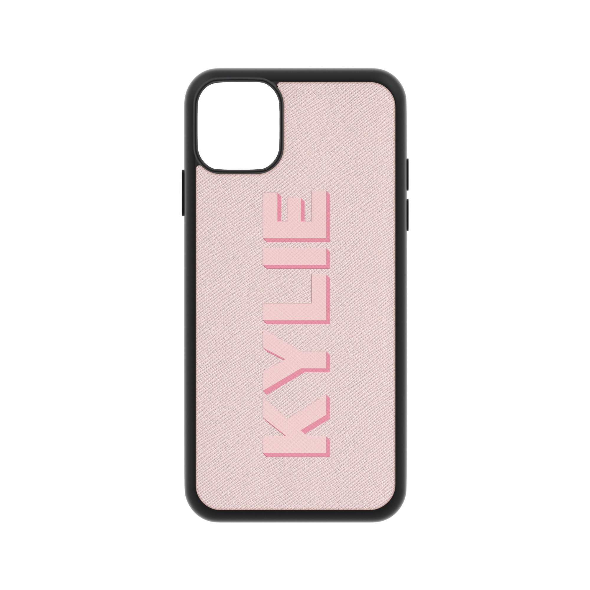 iPhoneアクセサリー iPhone Case - Saffiano Leather logo Iphone 15 Saffiano Leather Case by Golden Concept – GOLDEN