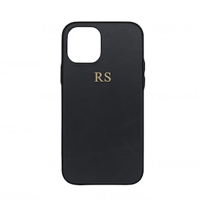 Gepersonaliseerde zwart lederen iPhone 15 Pro hoesje, echte volnerf lederen telefoonhoes, iPhone 14 13 12 Pro Max hoesje, 11 Mini Xs Xr X reliëf