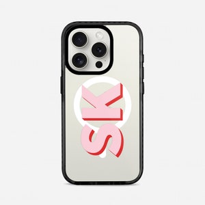Personalized Monogram Clear iPhone Case: Shockproof Shadow Text Cover