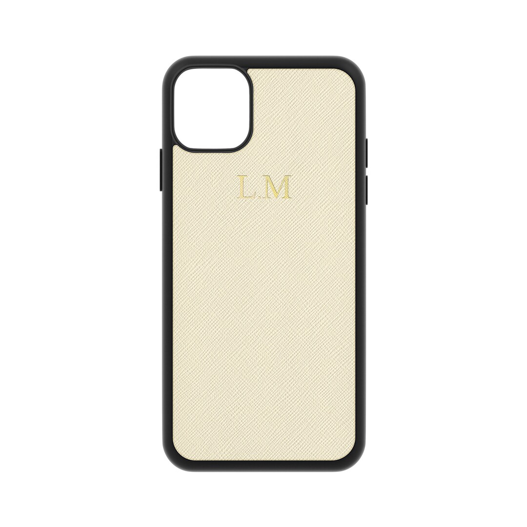 iPhoneアクセサリー iPhone Case - Saffiano Leather logo Iphone 15 Saffiano Leather Case by Golden Concept – GOLDEN