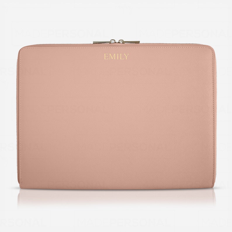 15 inch Leather Laptop Case, 15.3 inch MacBook Air M4, M3 and M2 Personalised Laptop Sleeve, Genuine Saffiano Leather image 7