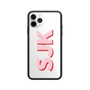Aangepaste initiële iPhone 13 Pro Max Clear Case 12 11 Mini XS Xr X 8 Plus 7 Shadow Text Monogram Cover Aangepast gepersonaliseerd cadeau 10 10s 10r