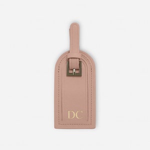 Personalised Luggage Tag, Saffiano Leather, Wedding Bridesmaid gift, Travel gift, Monogram leather
